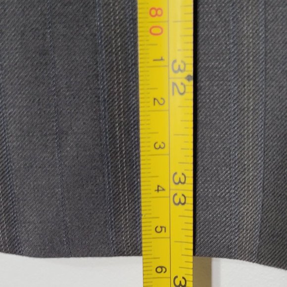 Styled in Italy Men's Gray Pinstriped  3-Button Front Pockets Suit Jacket Blazer - Picture 11 of 12